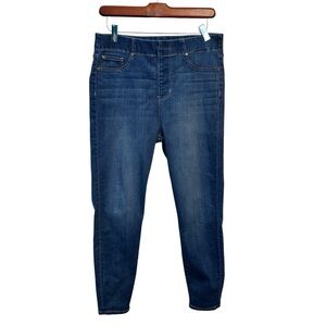 Liverpool Women's Skinny Jeans Size 10 Blue Dark‎ Wash Pull-On Style